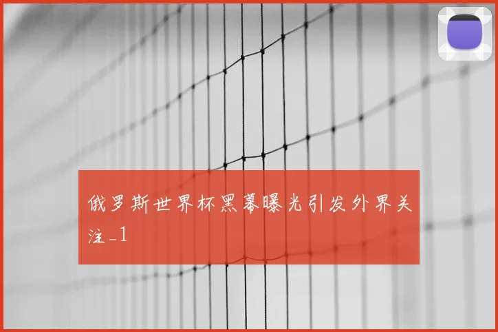 俄罗斯世界杯黑幕曝光引发外界关注_1